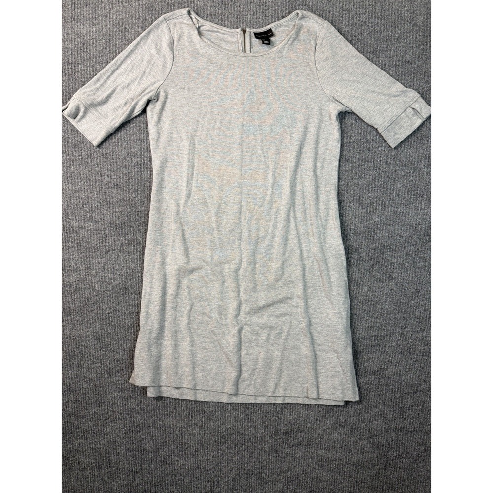 Adrienne Vittadini Gray Knit Shift‎ Dress Women's Size Lage